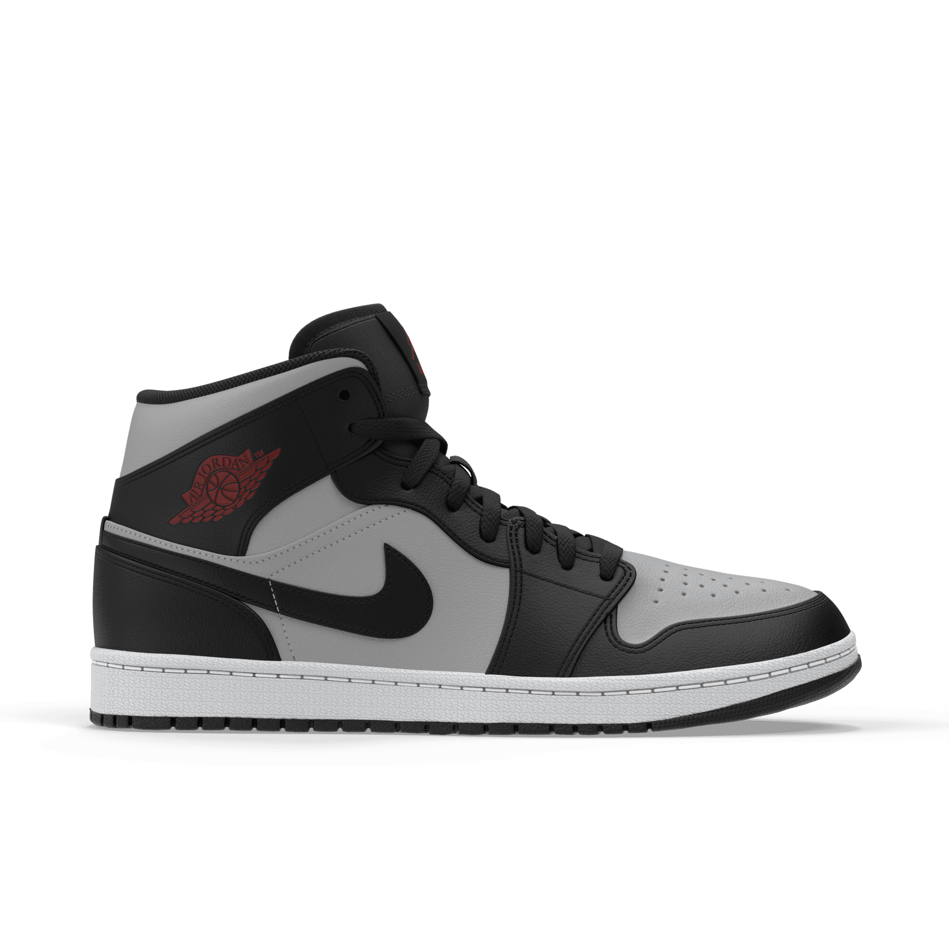 Air Jordan 1 Mid Shadow Red Grey 