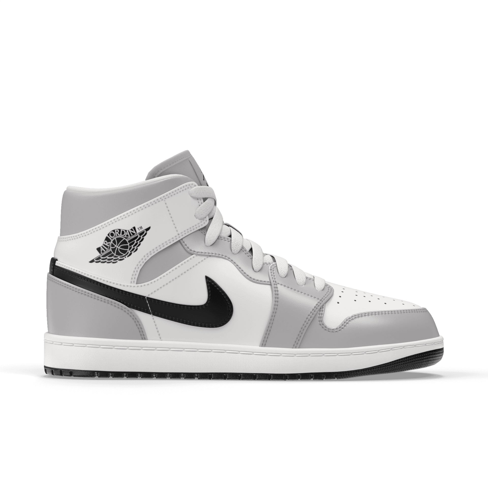 Air Jordan 1 Mid WMNS Light Smoke Grey 