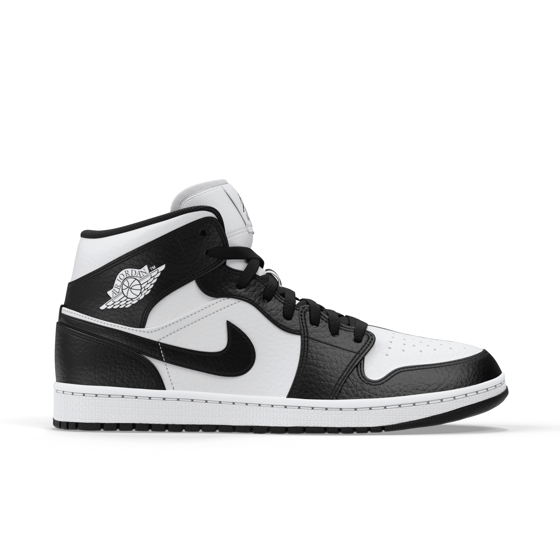 Air Jordan 1 Mid WMNS Split Black White 