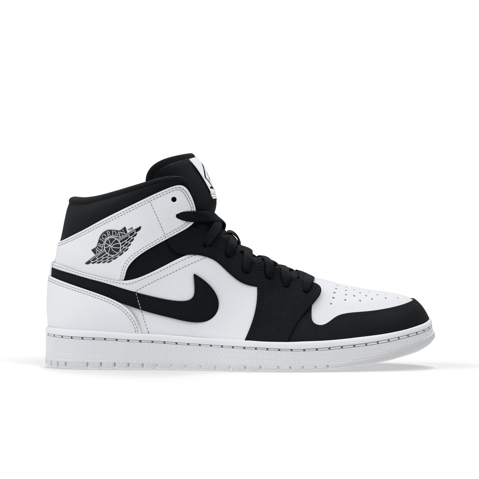 Air Jordan 1 Mid Diamond Black White 